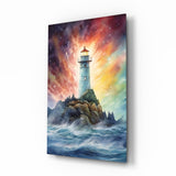 Lighthouse Glass Wall Art || Designer Collection - 72x46 cm