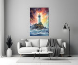 Lighthouse Glass Wall Art || Designer Collection.