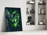 Wolf Glass Wall Art || Designer Collection.