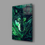 Wolf Glass Wall Art || Designer Collection.