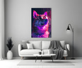 Dog with Glasses Glass Wall Art || Designer Collection.