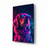 Dog with Glasses Glass Wall Art || Designer Collection.