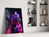 Dog with Glasses Glass Wall Art || Designer Collection.
