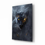 Black Panther Glass Wall Art || Designer Collection