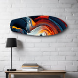 Fire and Ice Paint Swirl Glass Wall Art.