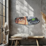 Human and Machine Cyberpunk Eye Glass Wall Art.