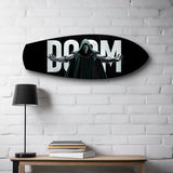 Masked Cloaked Villain Comic Glass Wall Art.