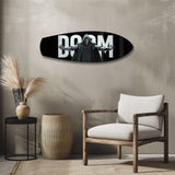 Masked Cloaked Villain Comic Glass Wall Art.