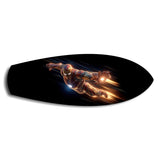 Flying Armored Superhero Glass Wall Art