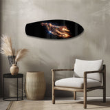 Flying Armored Superhero Tableau en verre - 90x30 cm