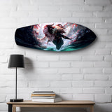 Anime Forest Warrior Woman Glass Wall Art.