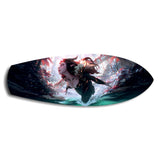Anime Forest Warrior Woman Glass Wall Art.