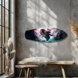 Anime Forest Warrior Woman Glass Wall Art.