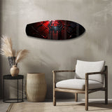 Red Spider Hero Emblem Glass Wall Art.