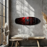 Red Spider Hero Emblem Glass Wall Art.