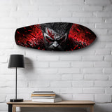 Brutal Warrior Bloody Portrait Glass Wall Art.