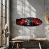 Brutal Warrior Bloody Portrait Glass Wall Art.