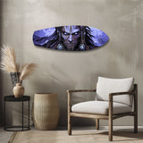 Cuadro de cristal jefe tribal guerrero cómic - 90x30 cm