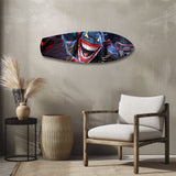 Crazy Mask Anti-Hero Comic Glass Wall Art.