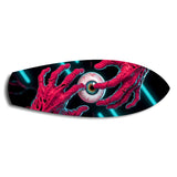 Surreal Eye and Hands Neon Glass Wall Art