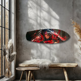 Anime Ninja Crimson Power Glass Wall Art.