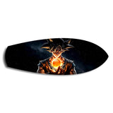 Anime Saiyan Glowing Sphere Glass Wall Art.