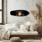 Anime Saiyan Glowing Sphere Glass Wall Art.