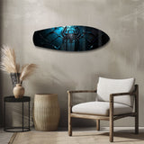 3D Spider Web Glasbild - 90x30 cm