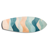 Pastel Boho Waves Abstract Glass Wall Art