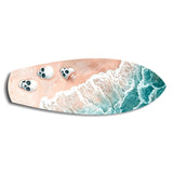Skulls on Pink Sand Beach Glass Wall Art
