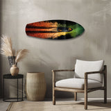 Speedboat Fire and Smoke Trails Glass Wall Art.