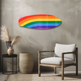 Rayures arc-en-ciel Pride en verre - 90x30 cm
