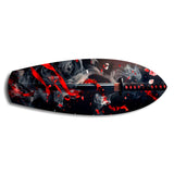 Samurai Katana with Cherry Blossoms Glass Wall Art.