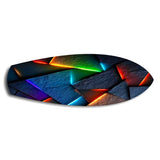 Neon Geometric Stone Abstract Glass Wall Art
