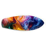 Multicolor Smoke Swirl Abstract Glass Wall Art