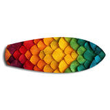 Rainbow Layered Leaves Abstract Glass Wall Art