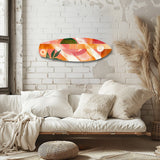 Boho Geometric Botanical Glass Wall Art.