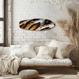 Tiger Fur Texture Glass Wall Art.
