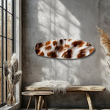 Cow Hide Texture Glass Wall Art.