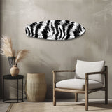Zebra Stripe Glass Wall Art - 90x30 cm