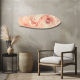 Quadro in vetro astratto vortice di nuvola rosa - 90x30 cm