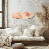 Abstract Pink Cloud Swirl Glass Wall Art.
