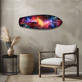 Quadro in vetro nebulosa cosmica e galassia - 90x30 cm