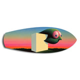 Surreal Bird Cube Sunset Glass Wall Art