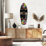 Neon Cartoon Mouse Pop Art Tempered Glass Wall Art.
