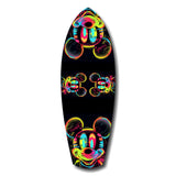 Neon Cartoon Mouse Pop Art Tempered Glass Wall Art.