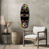 Neon Cartoon Mouse Pop Art Tempered Glass Wall Art.