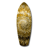 Gold Sequin Burst Luxe Tempered Glass Wall Art.