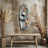 Street Art Curtain Reveal Pop Art Glass Wall Art.