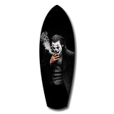 Smoking Jester Dark Portrait Tempered Glass Wall Art.